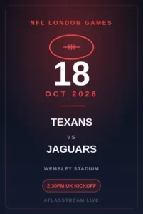 Watch Texans vs Jaguars online in the UK with AtlasStream Live